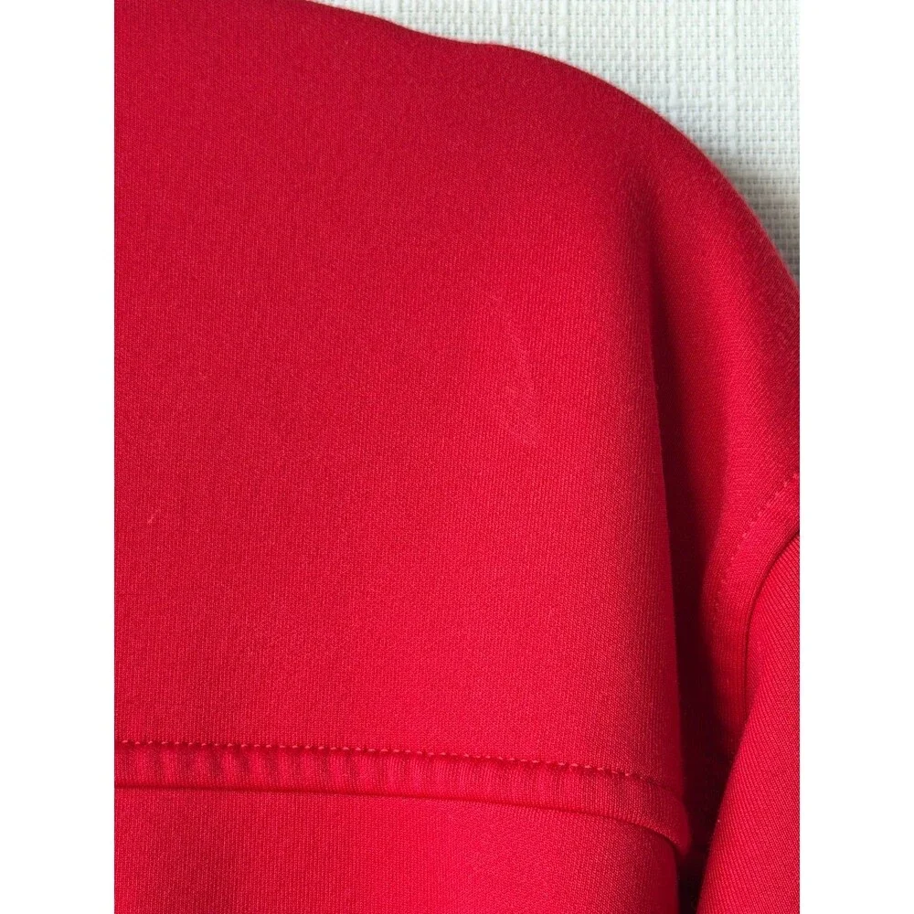 The North Face Men's Large Red Soft Shell Jacket Full Zip Fleece Lined Windwall